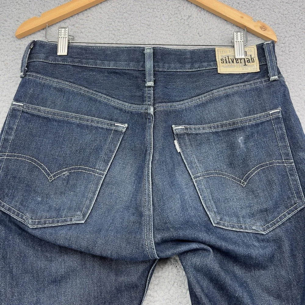 Levi's SilverTab‎ Relaxed Straight Fit Jeans 100% Cotton Men's Size 30x30 Blue